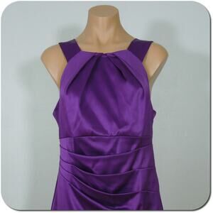 J. TAYLOR Sheath Dress size 10 Womens Evening Occasion Purple Pleated Front